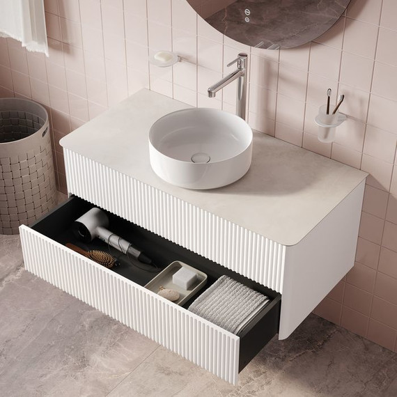 Тумба подвесная со столешницей Iddis Aiger 100 см AIG10W0i95K, белый - фото 9