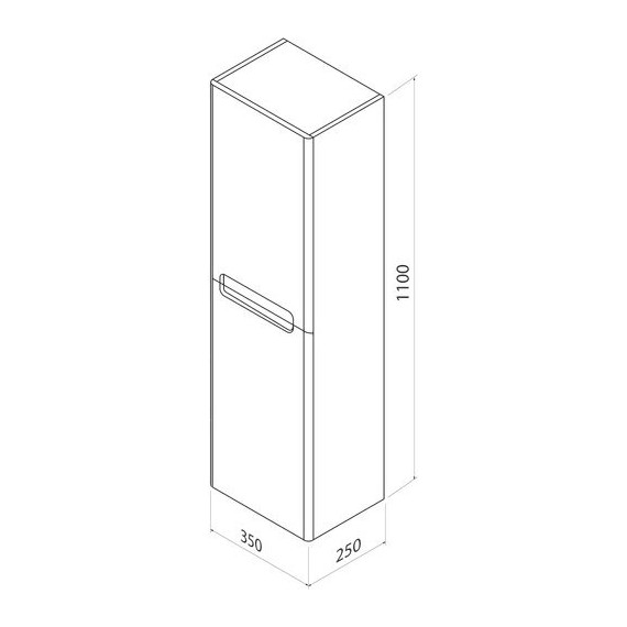 Пенал подвесной Iddis Edifice 35 см EDI35W0i97, белый - фото 4