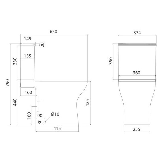 Унитаз-компакт безободковый Iddis Zodiac X ZODRDSEi24 с крышкой микролифт (система смыва Торнадо) - фото 18