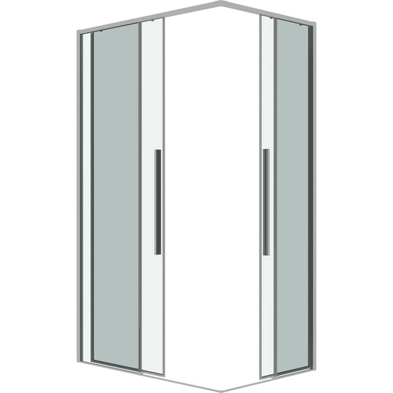 Душевое ограждение Grossman Galaxy 110x80 см 300.K33.01.1180.10.00, хром/прозрачное - фото 2