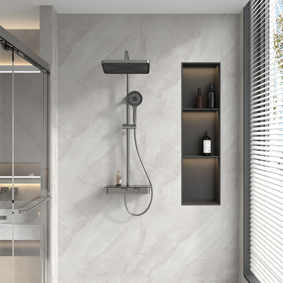 Душевая стойка Veconi FO-210-GR-C4, графит, Цвет производителя: графит - фото 2