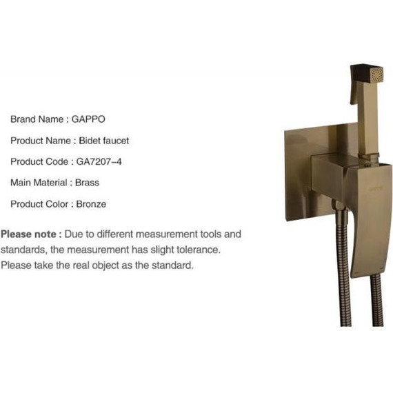 Набор для гигиенического душа Gappo Jacob G7207-4, бронза - фото 10