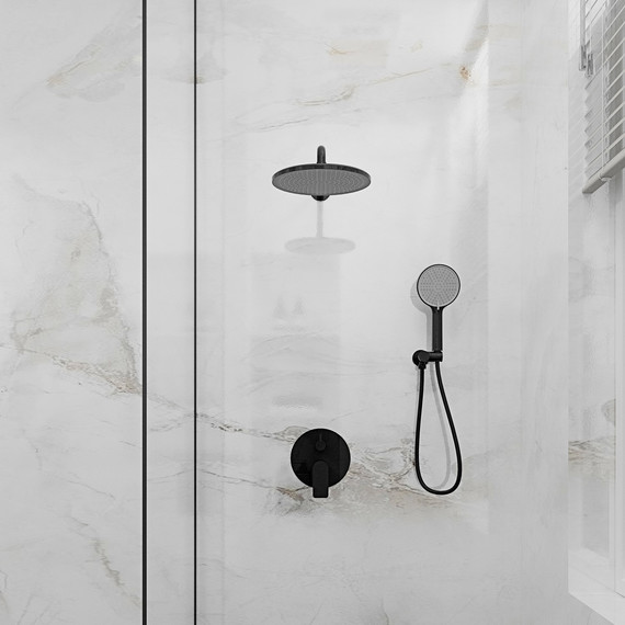 Душевая система для душа Veconi LI-400-B-C4, чёрный матовый, Цвет производителя: чёрный матовый - фото 2