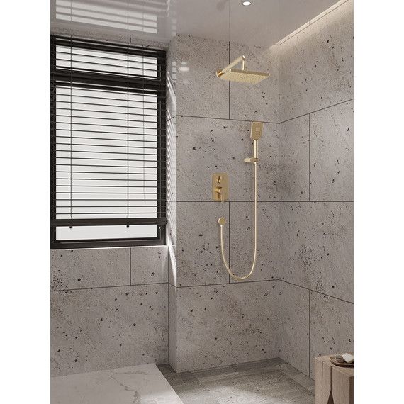 Душевая система для душа Veconi VE-510-G-C4, брашированное золото, Цвет производителя: брашированное золото - фото 2