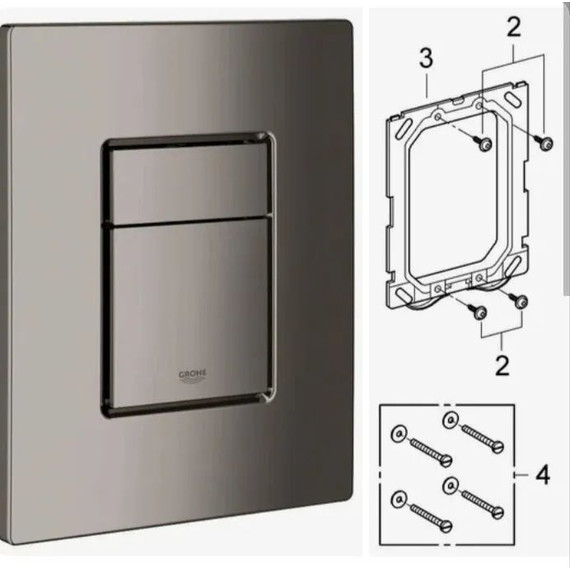 Кнопка смыва Grohe Skate Cosmopolitan 38732ALO, оружейная сталь - фото 4