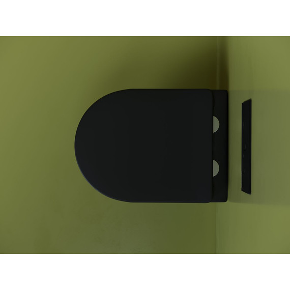 Унитаз подвесной безободковый Ceramicanova Uno Rimless CN11001MB с крышкой микролифт, чёрный матовый, Цвет производителя: чёрный матовый - фото 5