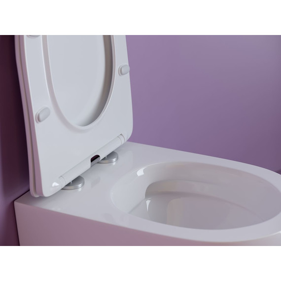 Унитаз подвесной безободковый Ceramicanova Uno Rimless CN11001 с крышкой микролифт, Цвет производителя: белый - фото 7