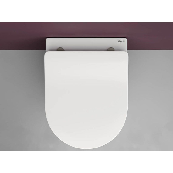 Унитаз подвесной безободковый Ceramicanova Play Rimless CN3001 (система смыва Торнадо) с крышкой микролифт, Цвет производителя: белый - фото 7