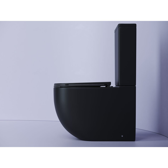 Унитаз компакт Ceramicanova Metropol Rimless CN4001MB с крышкой микролифт, чёрный матовый - фото 7
