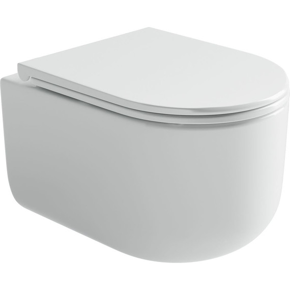 Унитаз подвесной безободковый Ceramicanova Ulma Rimless CN4006 с крышкой микролифт, Цвет производителя: белый - фото 