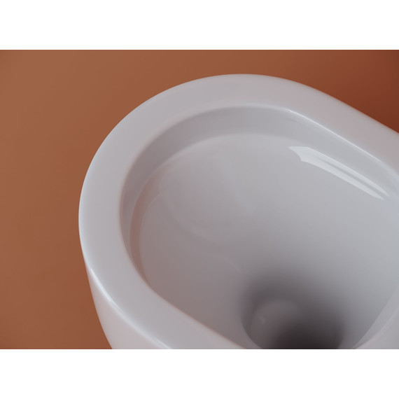 Унитаз подвесной безободковый Ceramicanova Ulma Rimless CN4006 с крышкой микролифт, Цвет производителя: белый - фото 6