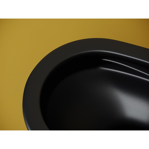 Унитаз подвесной безободковый Ceramicanova Vogue CN4008TMB (система смыва Торнадо) с крышкой микролифт, чёрный матовый, Цвет производителя: чёрный матовый - фото 6
