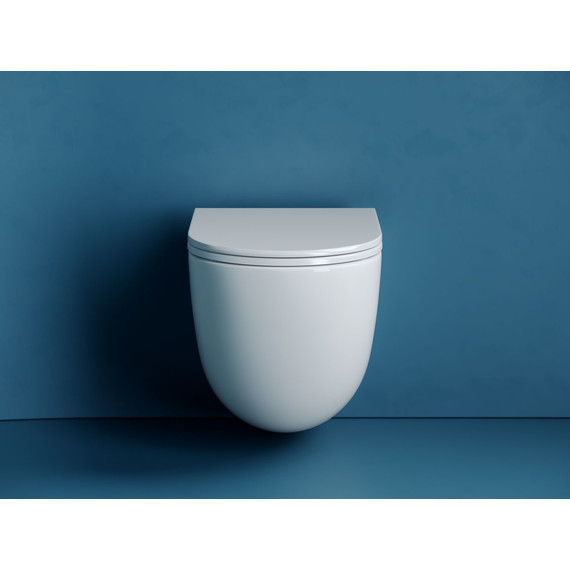 Унитаз подвесной безободковый Ceramicanova Vogue CN4008T (система смыва Торнадо) с крышкой микролифт, Цвет производителя: белый - фото 8