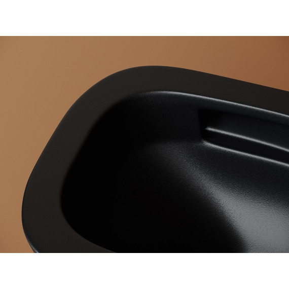 Унитаз подвесной безободковый Ceramicanova Union CN4009TMB (система смыва Торнадо) с крышкой микролифт, чёрный матовый, Цвет производителя: чёрный матовый - фото 6