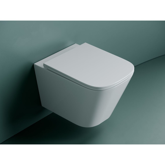 Унитаз подвесной безободковый Ceramicanova Union CN4009T (система смыва Торнадо) с крышкой микролифт, Цвет производителя: белый - фото 3