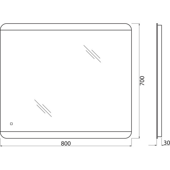 Зеркало BelBagno SPC-CEZ-800-700-LED-TCH 80 см - фото 10