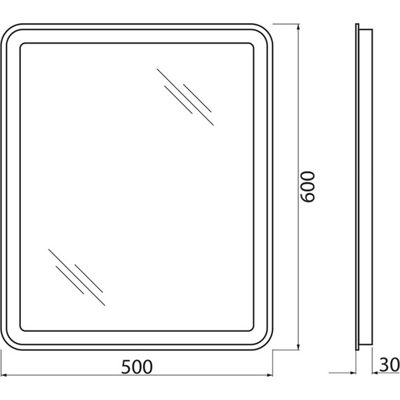Зеркало BelBagno SPC-MAR-500-600-LED-BTN 50 см - фото 8