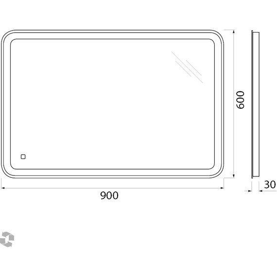 Зеркало BelBagno SPC-MAR-900-600-LED-TCH 90 см - фото 9