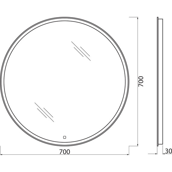 Зеркало BelBagno SPC-RNG-700-LED-TCH 70 см - фото 9