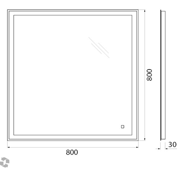 Зеркало BelBagno SPC-GRT-800-800-LED-TCH 80 см - фото 9