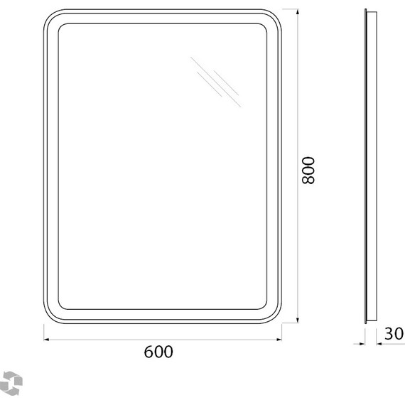 Зеркало BelBagno SPC-MAR-600-800-LED-BTN 60 см - фото 8