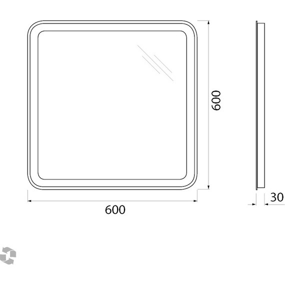 Зеркало BelBagno SPC-MAR-600-600-LED-BTN 60 см - фото 8
