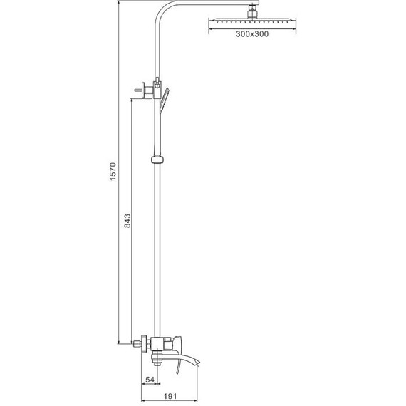 Душевая стойка с выдвижным изливом Gappo G07-9 G2407-9, оружейная сталь - фото 44