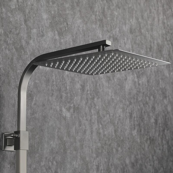 Душевая стойка с выдвижным изливом Gappo G07-9 G2407-9, оружейная сталь - фото 33