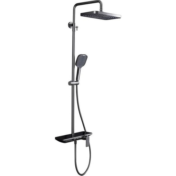 Душевая стойка Gappo G96 G2496-19, оружейная сталь, Цвет производителя: оружейная сталь - фото 