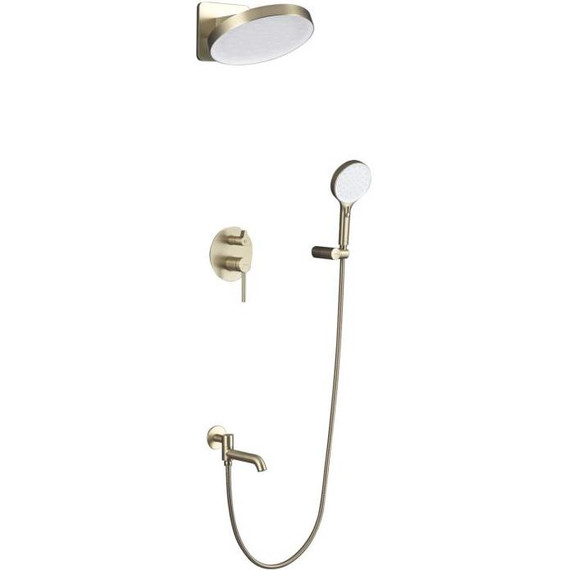 Душевая система для ванны Gappo G06-3 G7106-3, золото сатин, Цвет производителя: золото сатин - фото 