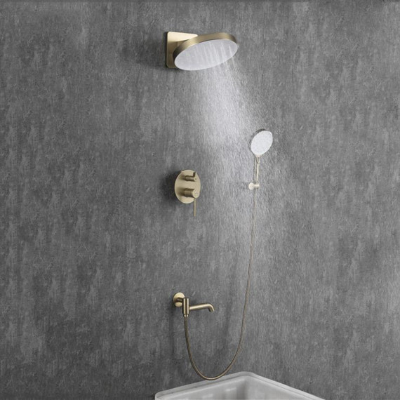 Душевая система для ванны Gappo G06-3 G7106-3, золото сатин, Цвет производителя: золото сатин - фото 3