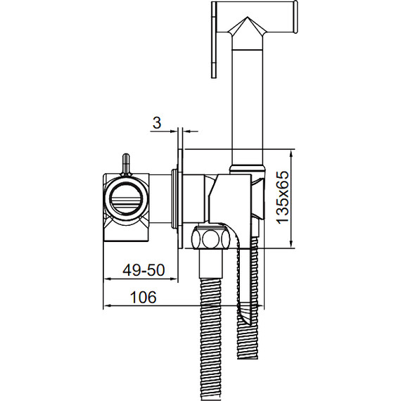 Набор для гигиенического душа Gappo G48-3 G7248-32, золото сатин - фото 2