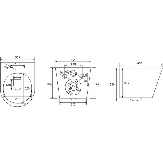 Унитаз подвесной безободковый Abber Bequem AC1102TMW с крышкой микролифт, белый матовый (система смыва Торнадо), Цвет производителя: белый матовый - фото 10
