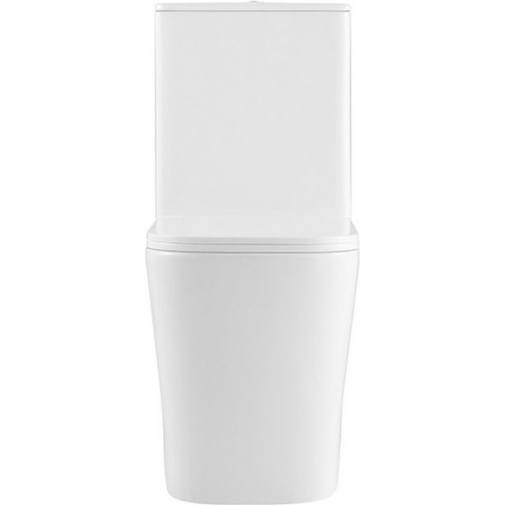 Унитаз-компакт безободковый Abber Rechteck AC1210T с крышкой микролифт, белый (система смыва Торнадо), Цвет производителя: белый - фото 4