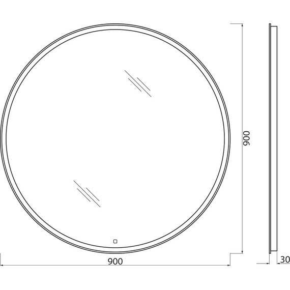 Зеркало BelBagno 90 см SPC-RNG-900-LED-TCH - фото 9