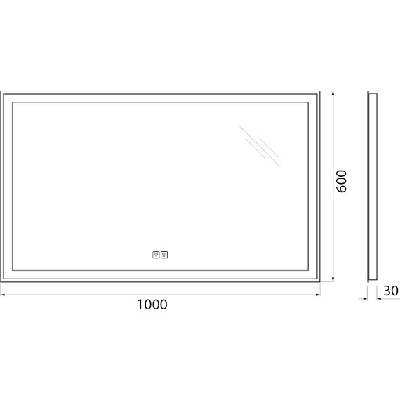 Зеркало BelBagno 100x60 см SPC-GRT-1000-600-LED-TCH-WARM - фото 9