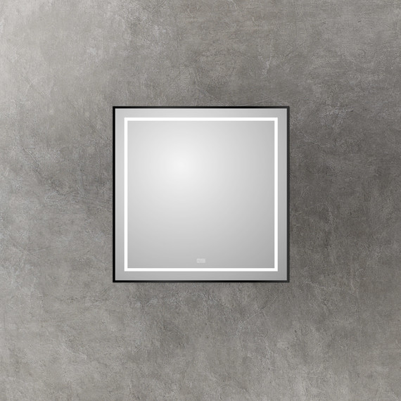 Зеркало BelBagno 80x80 см SPC-KRAFT-800-800-LED-TCH-WARM-NERO - фото 3