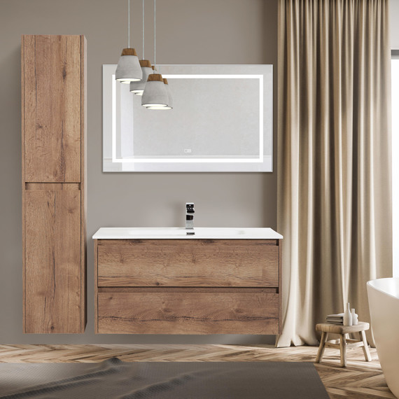 Зеркало BelBagno 98x68 см SPC-KRAFT-985-685-TCH-WARM, белый - фото 8