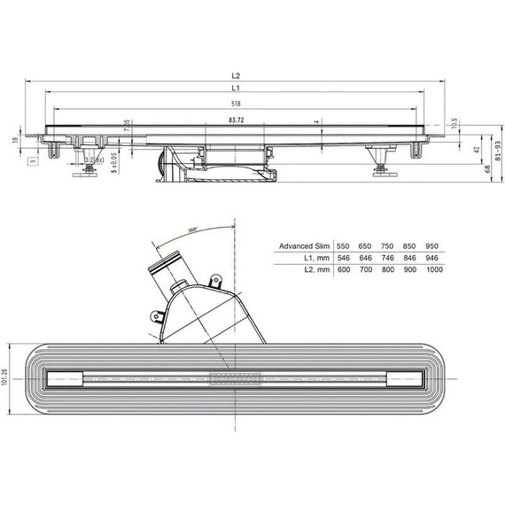 Трап Bettoserb Advanced Slim 550 13600032 - фото 6