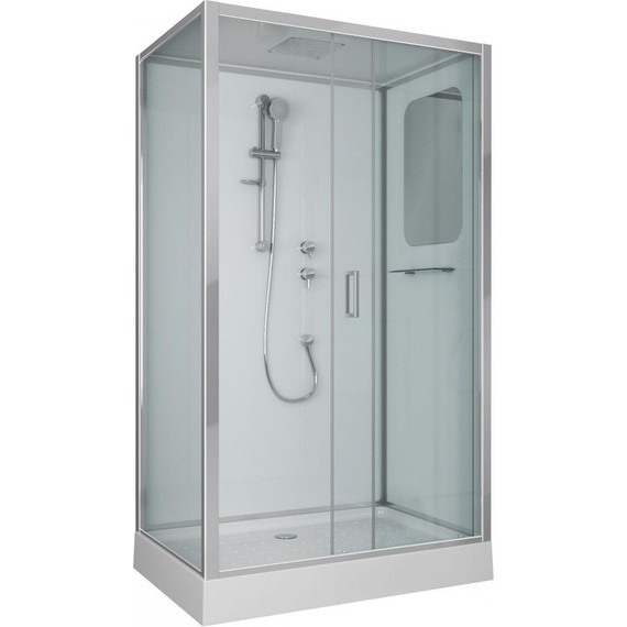 Душевая кабина Niagara Premium 120x80 см NG-6012-01QR, хром/прозрачное (безсиликоновая сборка) - фото 