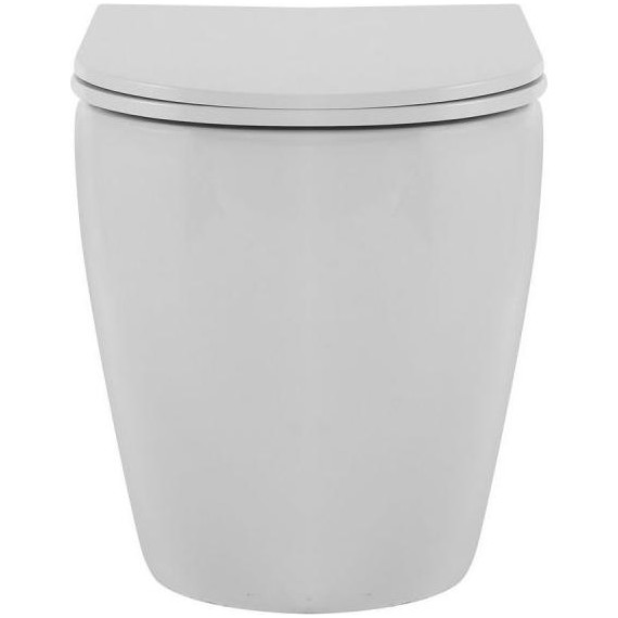 Унитаз приставной безободковый Abber Bequem AC1111TMW с крышкой микролифт, белый матовый (выпуск горизонтальный), Цвет производителя: белый матовый - фото 3