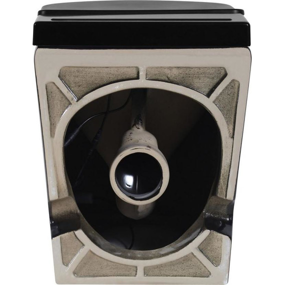 Унитаз приставной безободковый импульсный Abber Bequem AC1115PMB с крышкой микролифт, чёрный матовый (выпуск горизонтальный) - фото 6