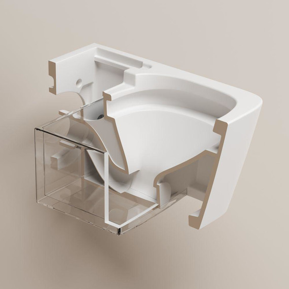 Электронный импульсный унитаз-биде Abber Rechteck AC1215S с крышкой микролифт - фото 11