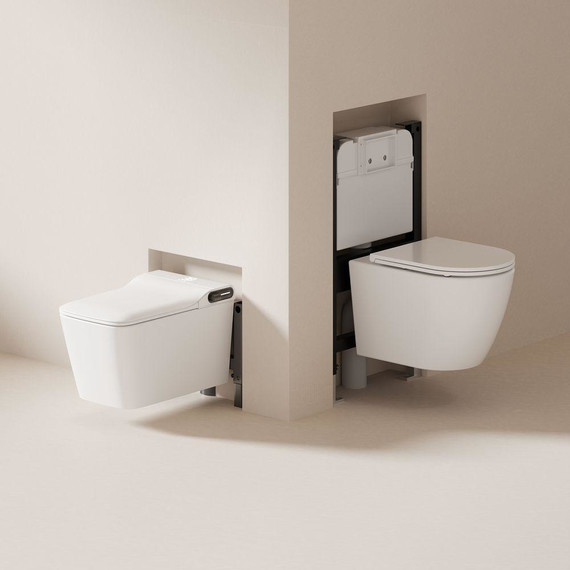 Электронный импульсный унитаз-биде Abber Rechteck AC1215S с крышкой микролифт - фото 9