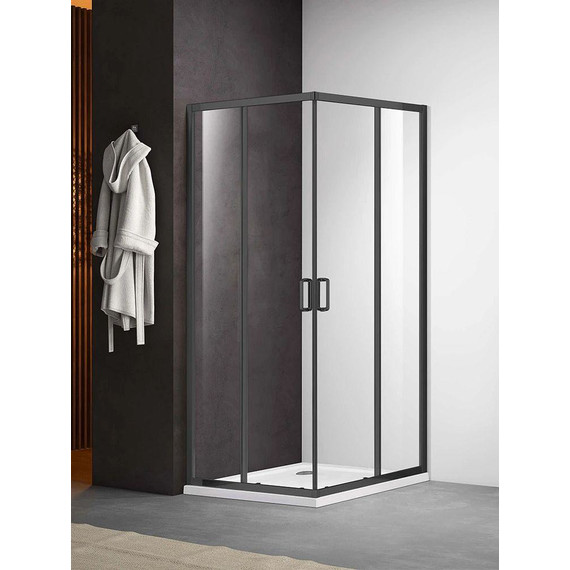 Душевое ограждение Aquatek 80x80 см AQ ARI KV 08020GM, оружейная сталь/прозрачное - фото 