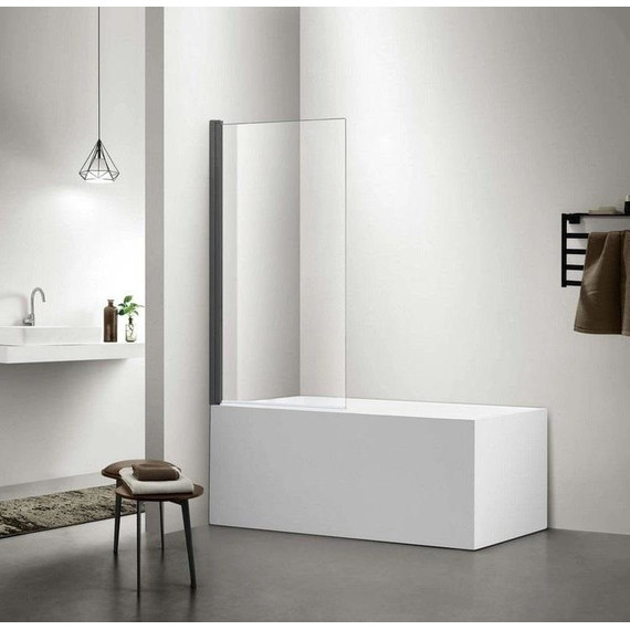 Шторка для ванны Aquatek 80 см AQ DEL SBA 08015GM, оружейная сталь/прозрачное - фото 