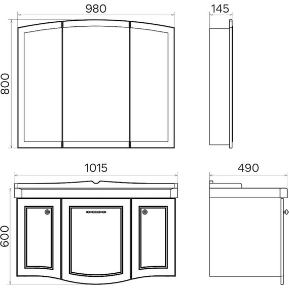 Зеркало-шкаф Comforty Палини 100 см, белый - фото 3