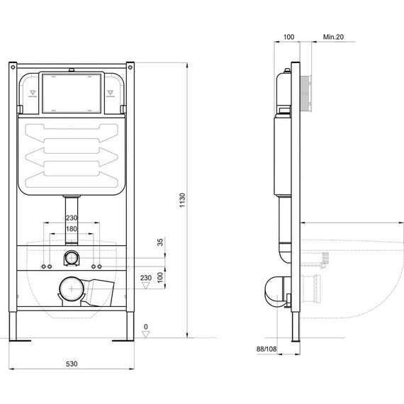 Инсталляция для унитаза Aquatek Pneumo S50 INSP-0000001 - фото 3