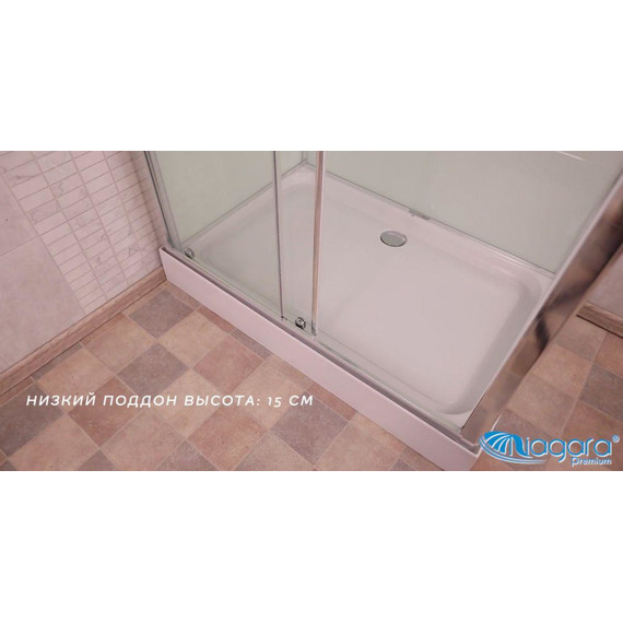 Душевая кабина Niagara Premium 120x80 см NG-6012-01QR, хром/прозрачное (безсиликоновая сборка) - фото 9