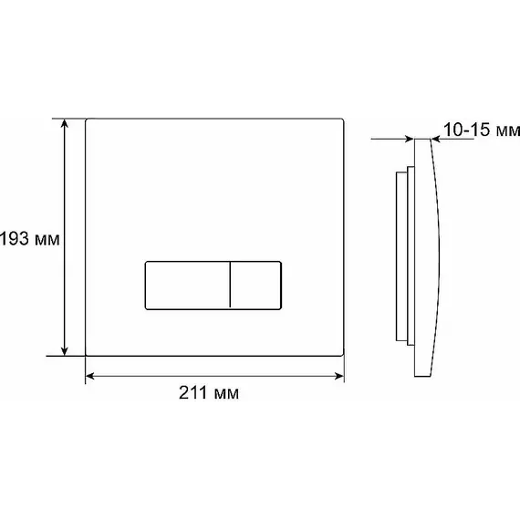 Кнопка смыва Grossman Classic 800.T1.04.210.210RUS, чёрный матовый - фото 9